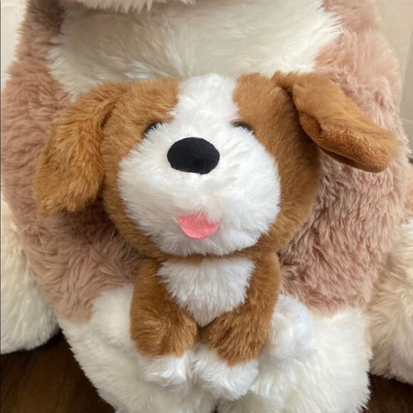 Plush Dog Toy Set Brown and White Stuffed Dog Puppy - Picture 2 of 6